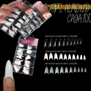 TIPS EN DIFERENTES FORMAS CAJA 100 - ALMOND, CLEAR