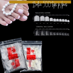 TIPS EN DIFERENTES FORMAS BOLSA 500 - PIES, NATURAL