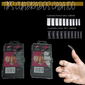 TIPS EN DIFERENTES FORMAS CAJA 100 - NORMAL, CRISTAL