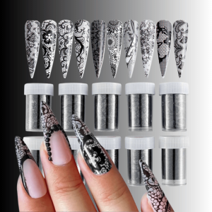 TRANSFER FOIL PARA UÑAS - NEGRO PAQUETE