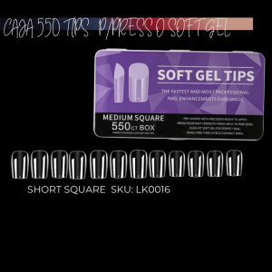 SOFT GEL BLUZ NAILS - SHORT S CAJA 500